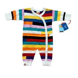 🆕 LEGO x Target Striped Adaptive Romper Size 0/3 Months NWT